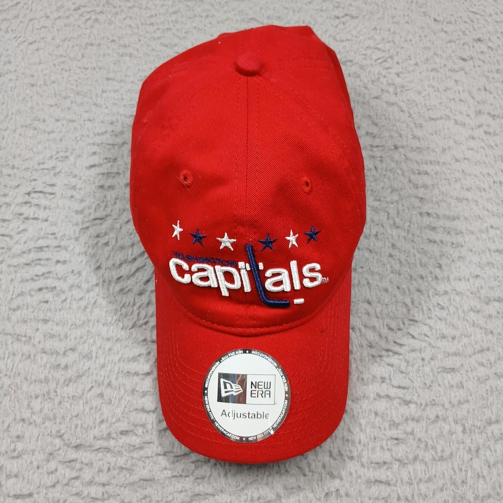 Washington Capitals Hat Cap Strap Back Red NHL Hockey One‎ Size New Era Mens